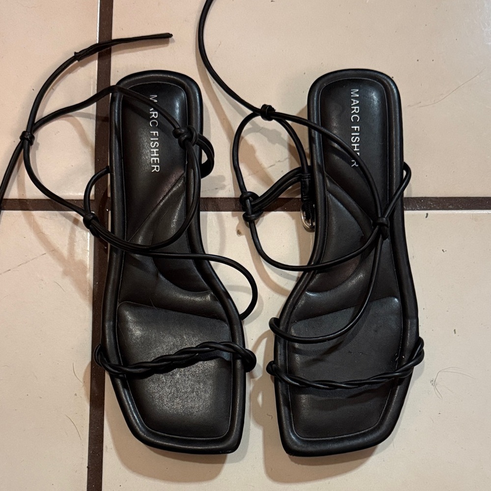Marc Fisher Black Strappy Sandals